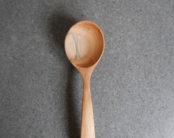 Spalted cherry wood hand carved spoon 5.5 inch