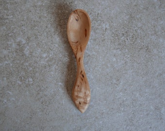 Apple wood hand carved spoon 5 inch