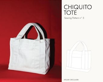 UPDATED Chiquito TOTE Bag PDF Print-at-home Pattern (English version)