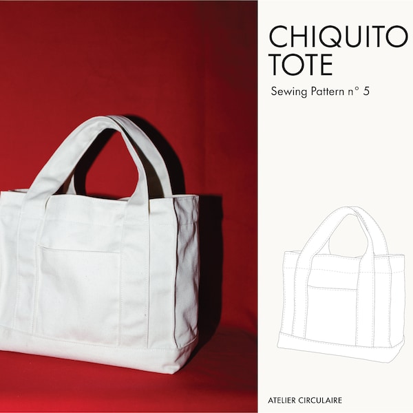 UPDATED Chiquito TOTE Bag PDF Print-at-home Pattern (English version)