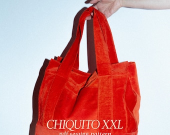 Chiquito XXL Tote Bag Sewing Pattern: Beginner Friendly (PDF)