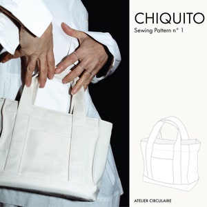 Chiquito Bag Sewing Pattern: Lined Tote, Beginner Friendly (PDF)