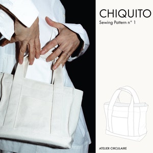 UPDATED Chiquito Bag PDF Sewing tutorial  (English version) Printable tote pattern/ Beginner sewing pattern/ Gift idea for crafters