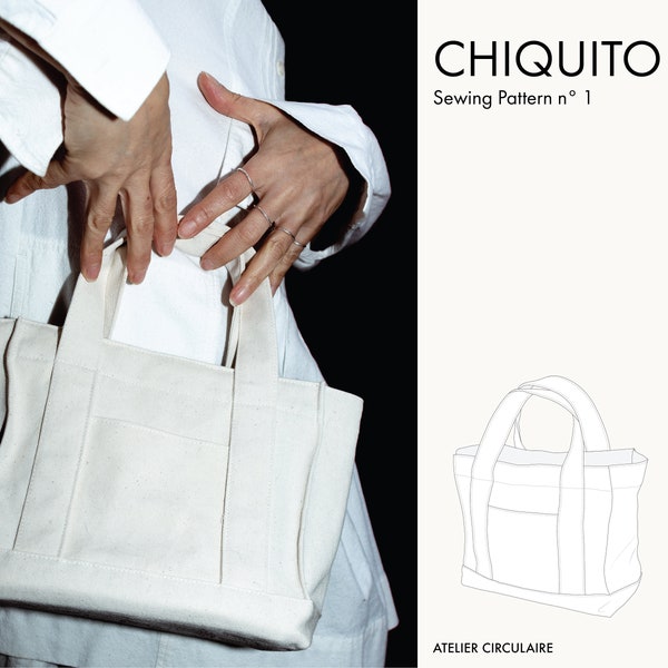 UPDATED Chiquito Bag PDF Sewing tutorial  (English version) Printable tote pattern/ Beginner sewing pattern/ Gift idea for crafters