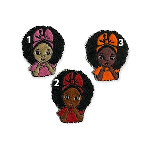 3 Afro embroidery Patches