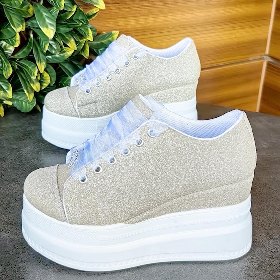 Bridesmaid Shoes Glittery Customizable Bridal Special Wedge Heel Wedding Dress Shoes for Dancing and Showmanship wedding dress Shoes NEW