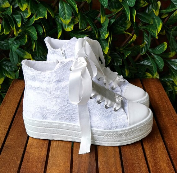 Bridal Shoes Customizable Bridal Shoes Inner Zipper Comfortable White or Ivory Options Height Options (Free Customize)