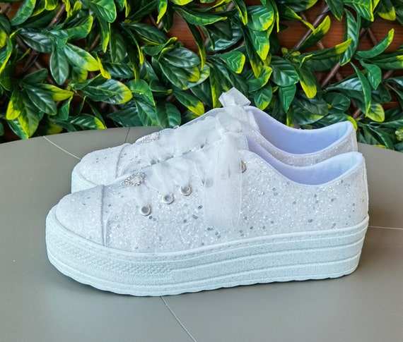 Bride  desing  High Top Comfortable Bridal Shoes lightweight special sole  Wedding , Color  Options Free Personalization Custom glitter shoe