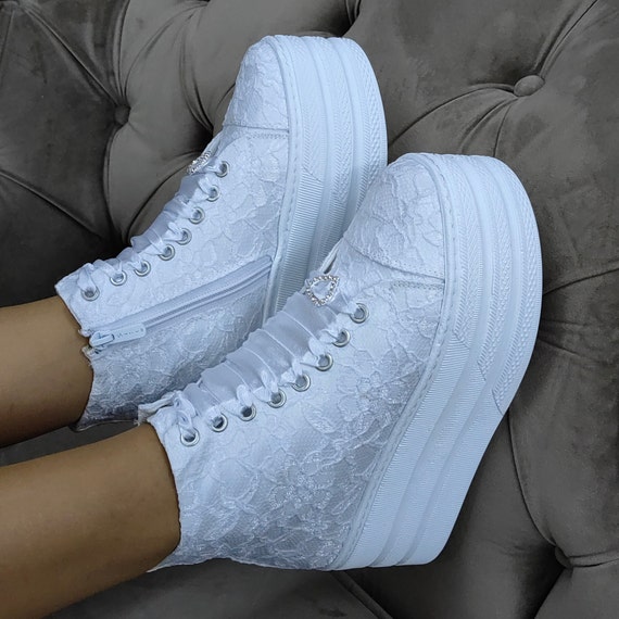 Personalize Bride Shoes Personalize with Ivory or White Custom Jewelry Add Your Personal Date and Name Stilo Dizayn  Bridal Shoes desinger