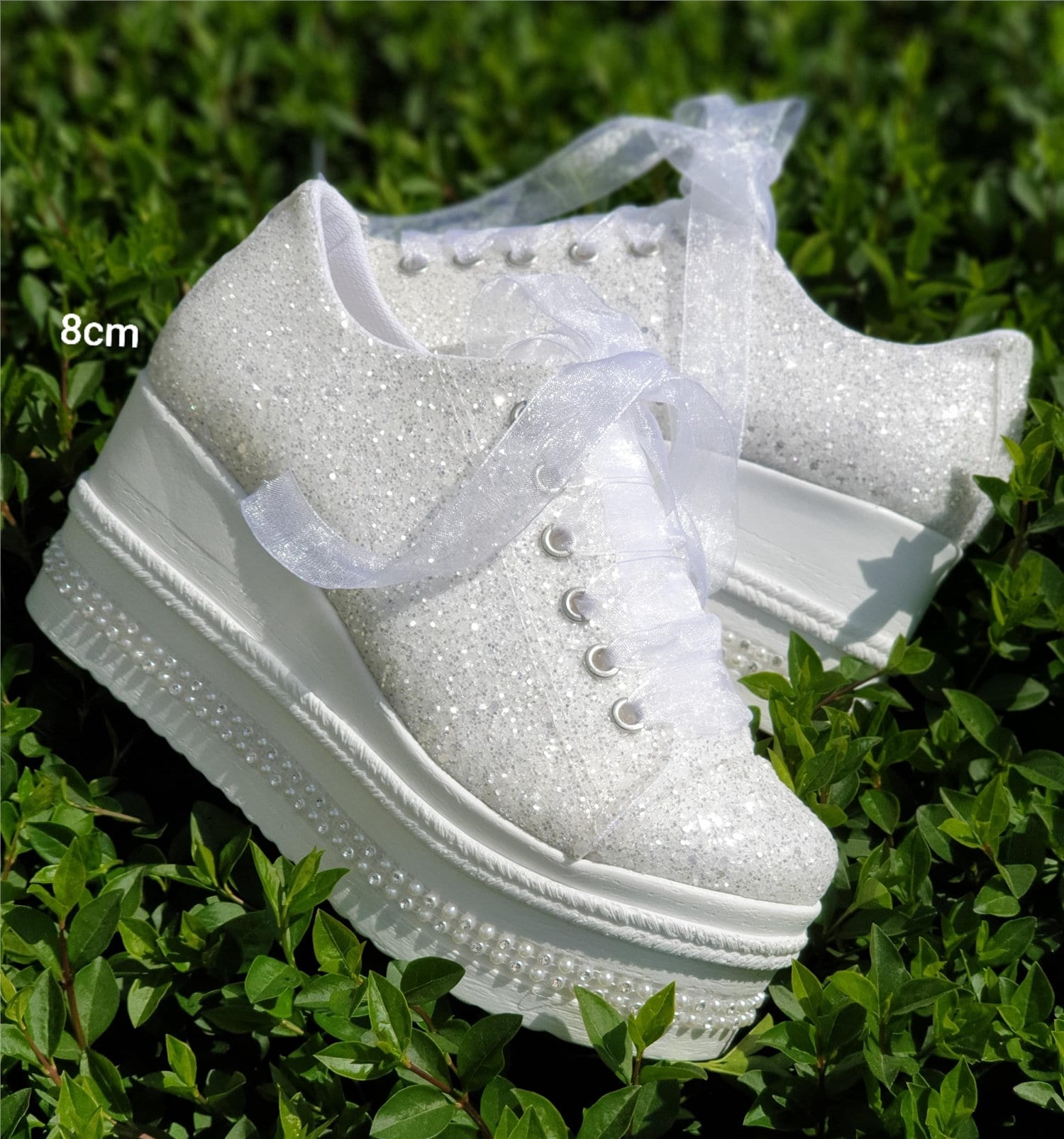 multifunctioneel opvolger Skalk White Wedding Bridal High Heel Custom Converse Shoes Lace - Etsy