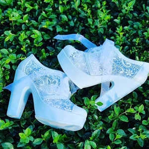 Bridal Shoes - Platform Heels - Luxury Special Design -  Very Comfortable - Wedding Shoes - Party Shoes - White Dress Shoes