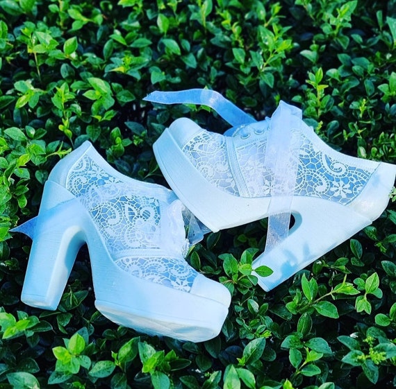 veredicto Gorrión Sherlock Holmes Zapatos de novia Tacones de plataforma Diseño especial de - Etsy España