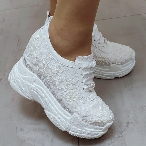 Bridal shoes Personalized Wedge Hidden Heel Bridal shoes New Sports Bride Shoes Extremely Comfortable Bride shoes Stilo Desig wedding gift