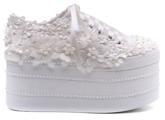 White wedding shoes for bride Wedding Heel Princess Bride Toe with High-heeled Wedding Shoes Lace bridal shoes Dancing Heel very comfortable