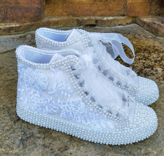 Wedding Shoes Custom Converse Design Customization Options Changing Lace Color Ivory or White
