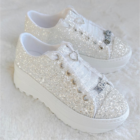 Custom Personalized Thick Sole, Special sole shoes for countryside wedding Wedding Shoes for the Bride Wide Fit Wedding Shoes Glitter Color
