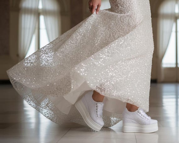 Bridal Heels Wedge Platform Shoes Desing Color and Personalized Comfortable Heel Shoes