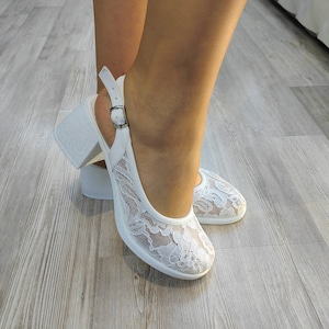 Bridal Heeled shoes Sandals for bire Lace wedding shoes white or Ivory bridal shoes lace sandals bridal wedding shoes
