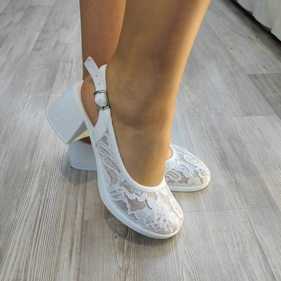 Bridal Heeled shoes Sandals for bire Lace wedding shoes white or Ivory bridal shoes lace sandals bridal wedding shoes