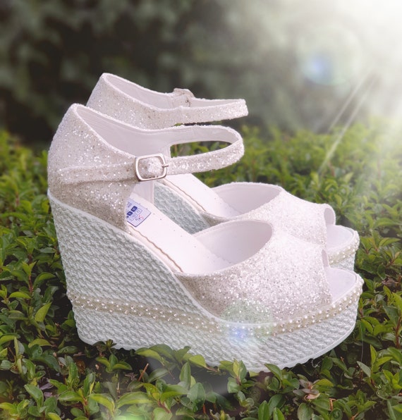 Bridal Shoes With Wedge Heels Very Comfortable and Stylish 