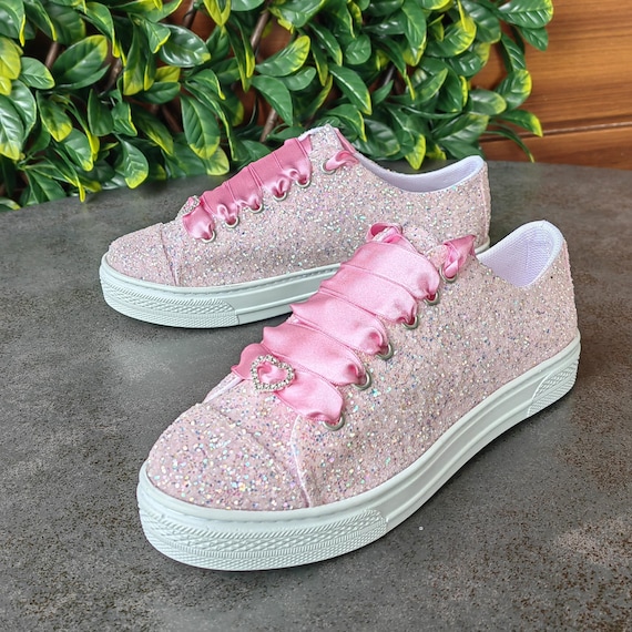 Bride Pink Glitter shoes wedding dress shoes color options glitter colors shoes bride party customized shoes color selectable shoes New