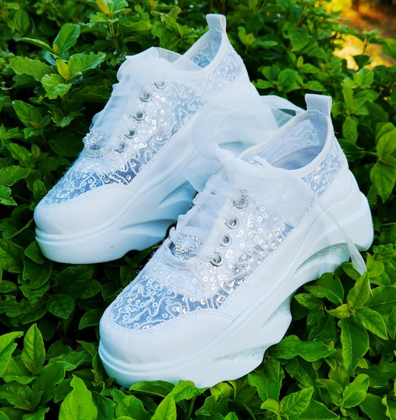 Sports Luxury (7cm Height) Bridal Shoes Party Shoes Sports Bridal Shoes Lace Up Bridal Shoes Comfortable Wedding Shoes