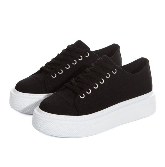 Personalized Linen Dance Sneakers, Woman Black Dance Sneakers that can be designed in personalized colors, Color and Personalized Design