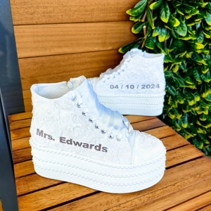 Wedding Dress Shoes From Designer Wedding Design shoes customizable bridal sports flat platform shoes wedding  comfortable bridal shoes New