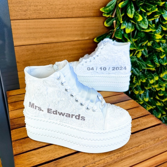 Wedding Dress Shoes From Designer Wedding Design shoes customizable bridal sports flat platform shoes wedding  comfortable bridal shoes New
