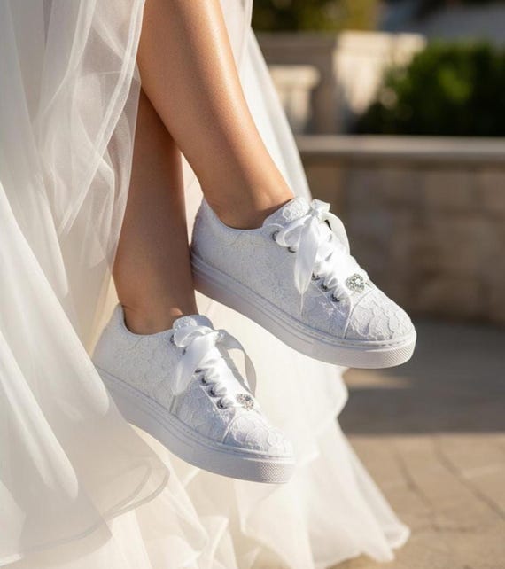 Personalized Bridal Wedding Shoes – Flat Custom Shoes for Bride, Elegant & Comfortable Design