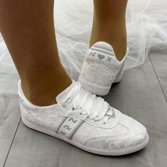 Wedding Custom Gifts Shoes Brides , Flat Sneakers Bridal Personalized Unique , Woman Sneakers Desing NEW
