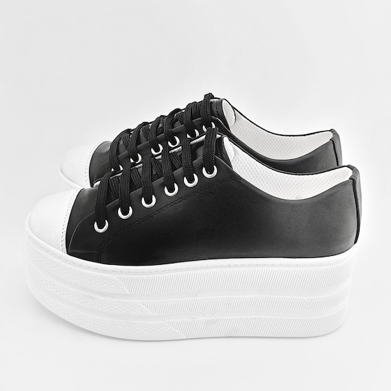 Leather Women Shoes Personalized Leather sneaker leather Production Shoes with color options custom made calfskin shoes height options