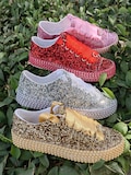 Customizable Glitter Bridal Shoes, Pearl Detail, Wedding Party Sneakers product logo