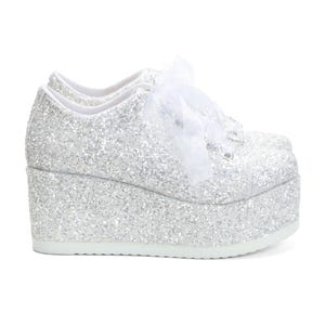 White Wedge Heeled Covered Sole, Personalized Shoes, For Bridesmaids, For Brides, Personalized Wedding Wedge Heel Platform Shoes Desing New