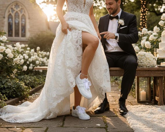 Custom Sneakers , The most unique bridal shoe design of all time, unparalleled comfort, you will love it, Customize , Desing