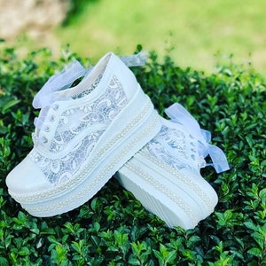 Wedding shoes wedge heel shoes bridal shoes bridal sneakers sneakers comfortable elegant bridal shoes