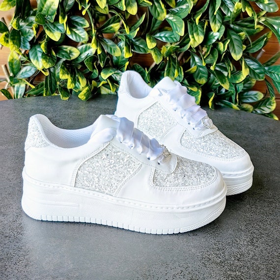 Wedding Sneakers, Personalize Bridal Shoes Lightweight sole, Comfortable design, custom design options wedding sneakers for brides