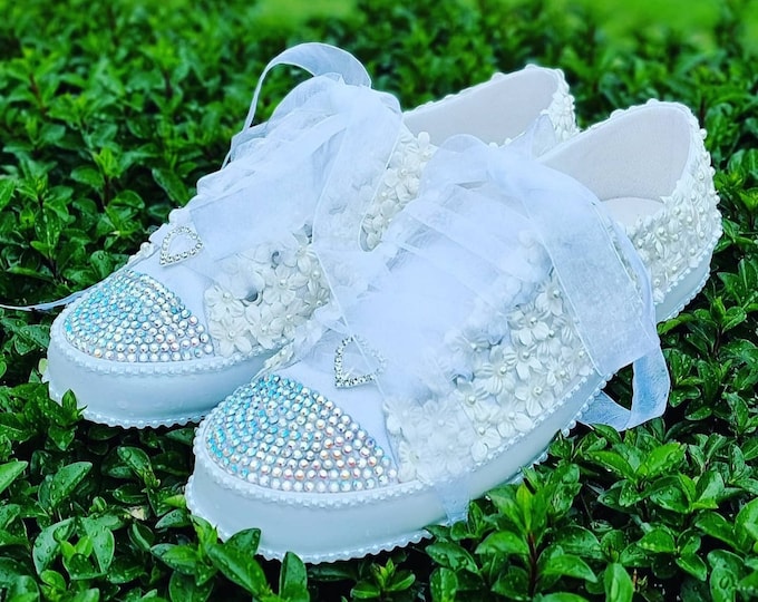 Daisy Wedding Sneakers, Comfortable Bridal Shoes