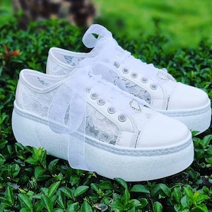 wedding shoes  bridal lace shoes lace-up comfortable new model luxury  party shoes celebration bridesmaid shoes
