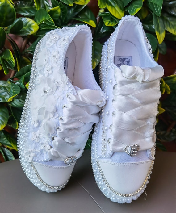 White Bridal Shoes party shoes, celebration White dress shoes party, celebration lace design  shoes White Height Options