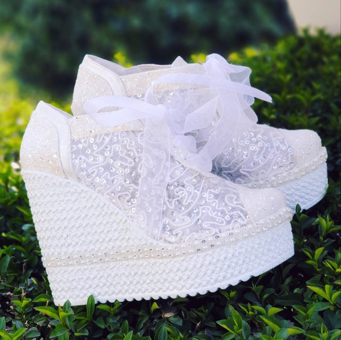 comfortable white wedding shoes