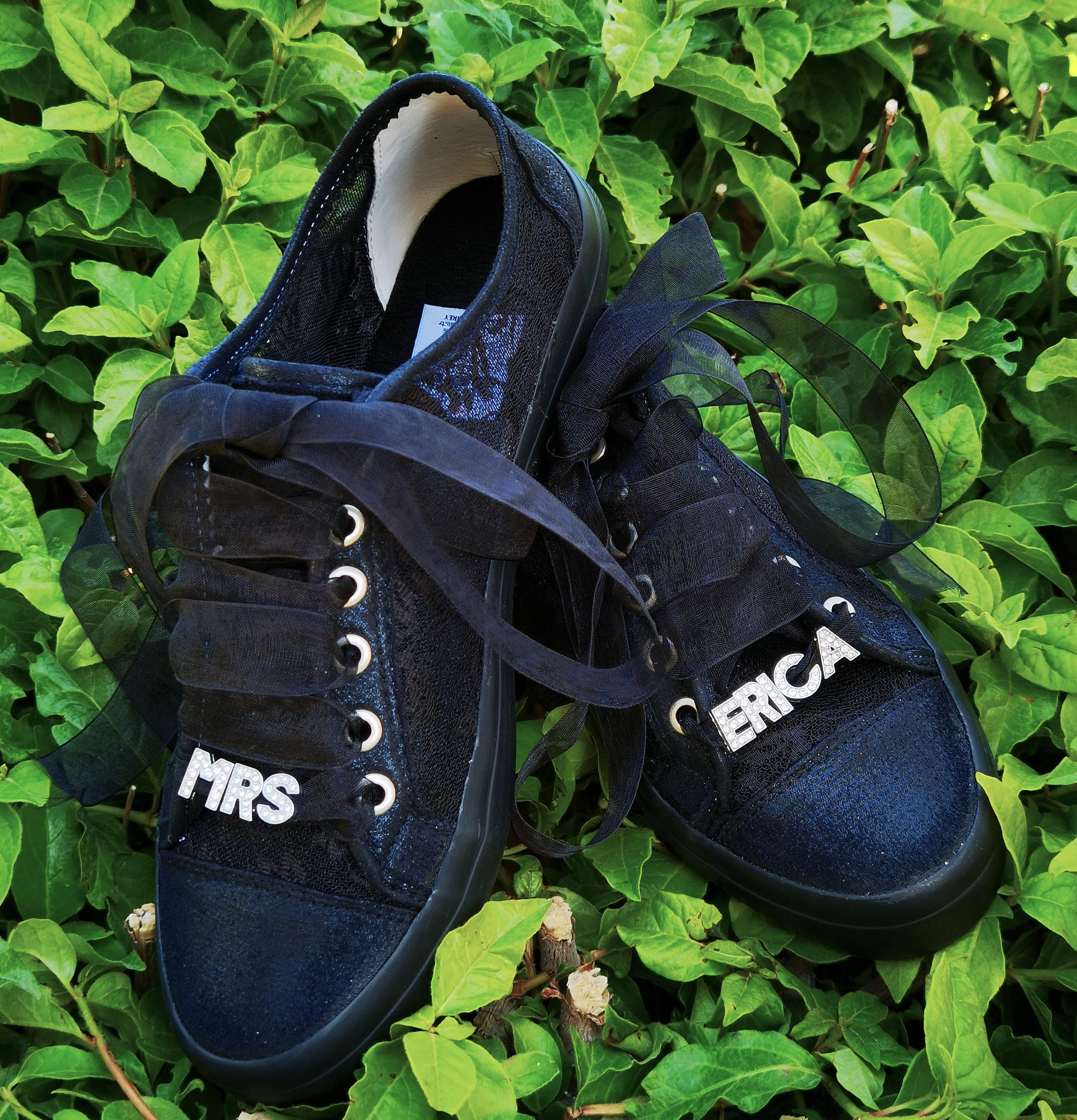 Black Lace Black Lace Convers Custom Name Black Converse Stilo