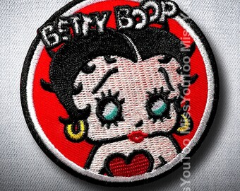 Cute BETTY BOOP Cartoon Patch Iron On Cloth Jacket Vest Coat Cap Hood Hoodie Shirt Tank Jean Denim Bag Backpack Scrapbook Lady Red Sexy Girl