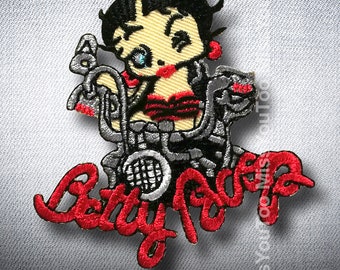 Cute BETTY BOOP Cartoon Patch Iron On Cloth Jacket Vest Coat Cap Hood Hoodie Shirt Tank Jean Denim Bag Backpack Scrapbook Lady Red Sexy Girl