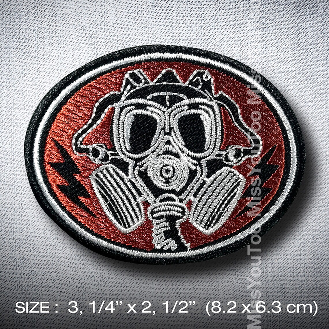 Gas Mask Patch Iron on Applique Alternative DIY Clothing Etsy