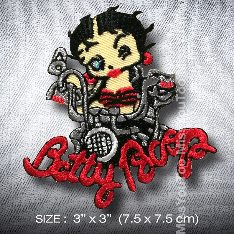 Cute BETTY BOOP Cartoon Patch Iron On Cloth Jacket Vest Coat Cap Hood Hoodie Shirt Tank Jean Denim Bag Backpack Scrapbook Lady Red Sexy Girl