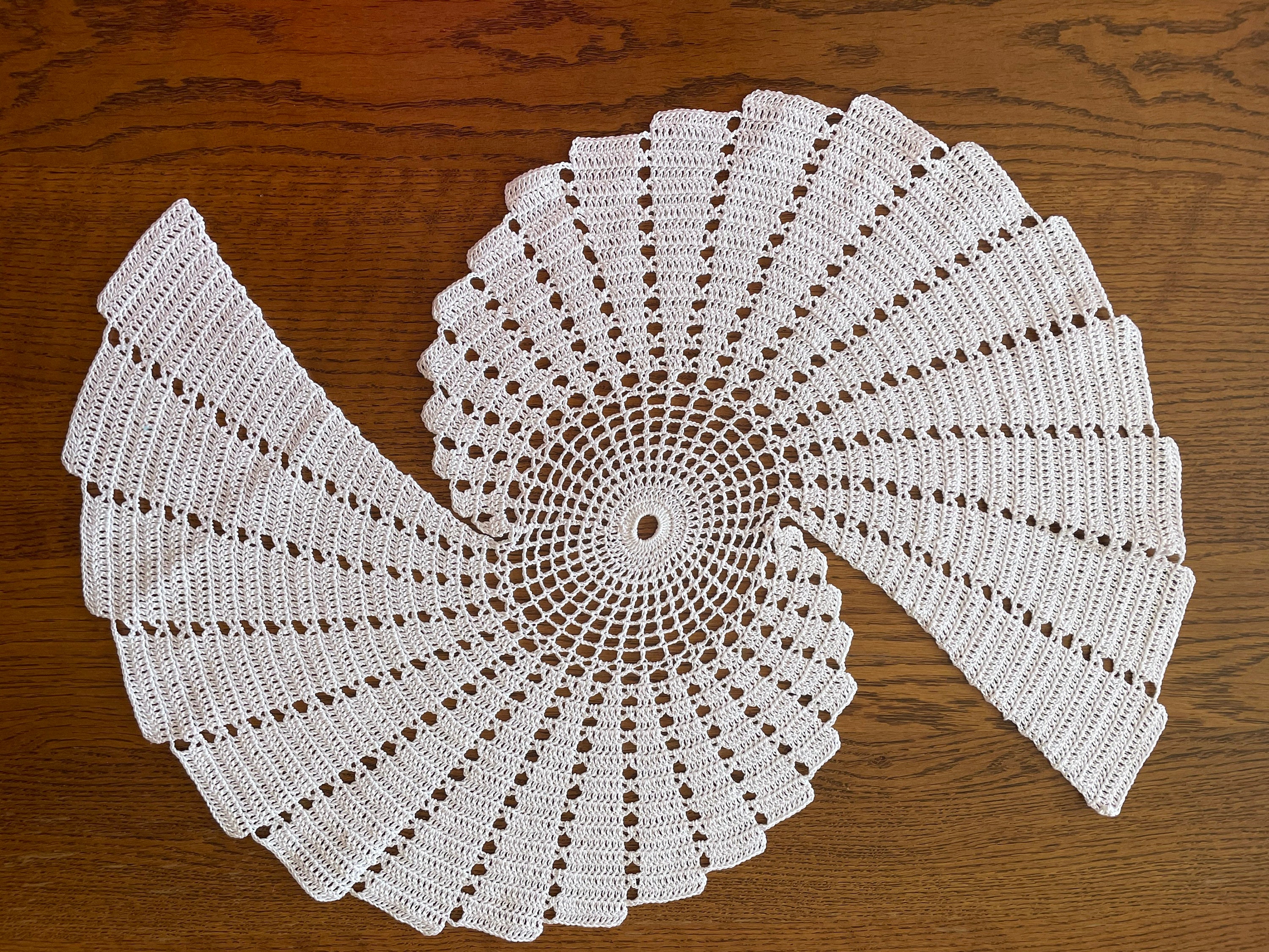 Napperon Spirale/Double Vague Blanc