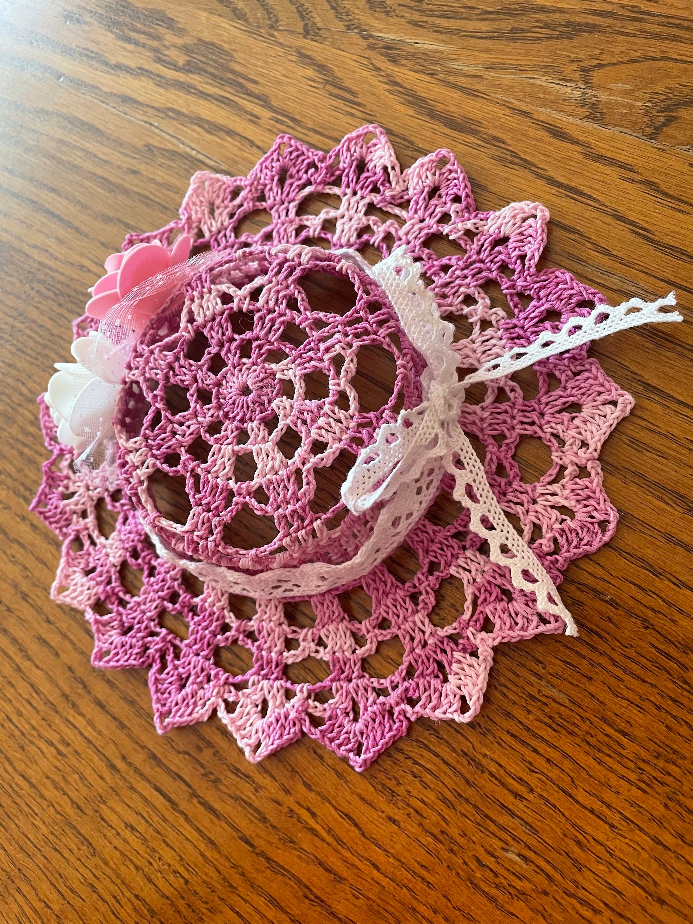 Chapeau Décoratif Fait Main Au Crochet