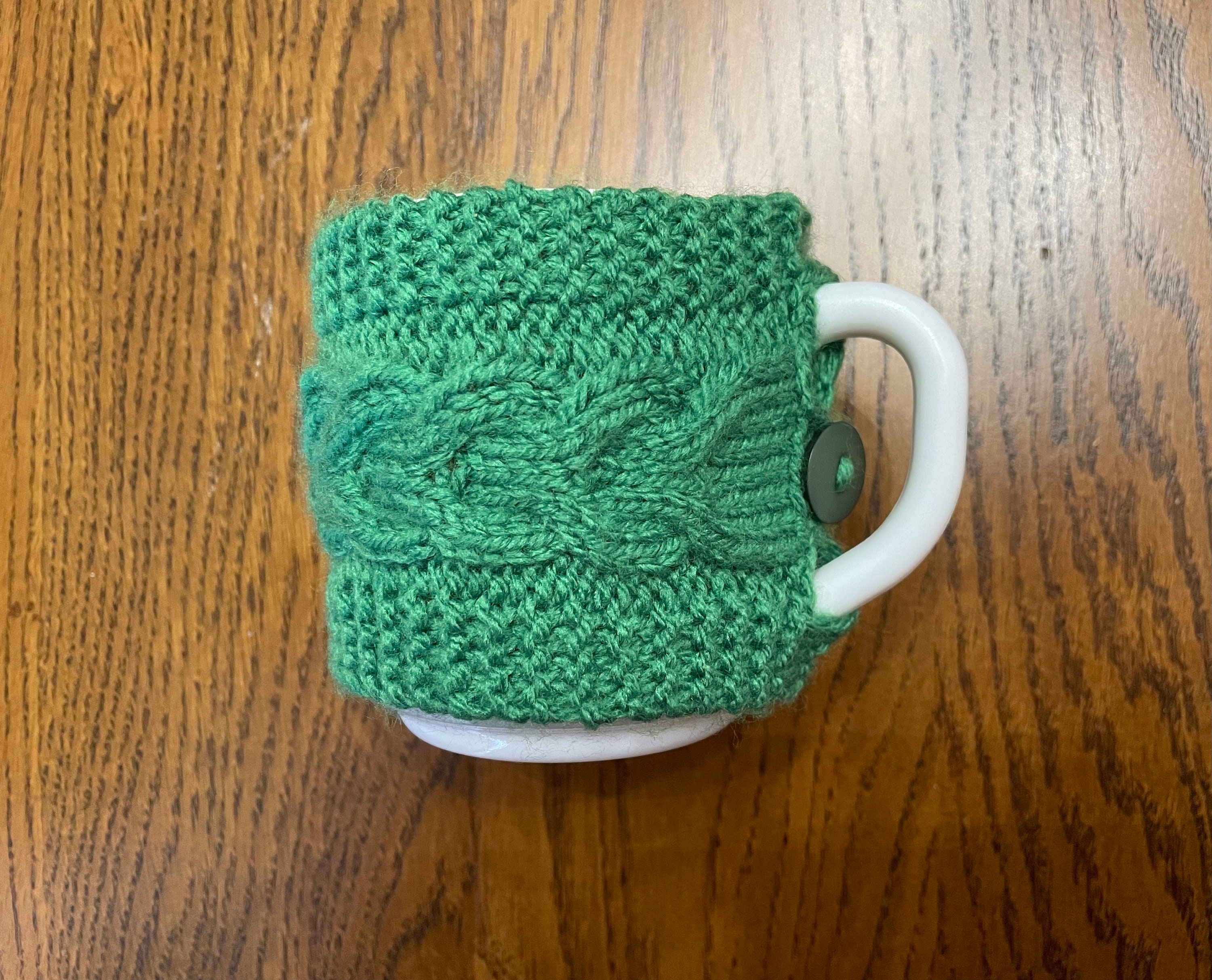 Couvre-Tasse Vert - Fait Main Au Tricot