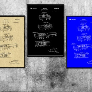 Camera Minox-Style Prints, Camera Patent, Minox-Style Print, Camera Art, Wall Decoration, Camera Blueprint Art, Photo Prints